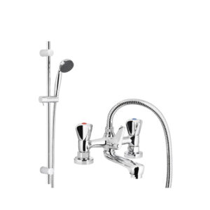 Standard - bateria wannowa z zestawem prysznicowym przesuwnym